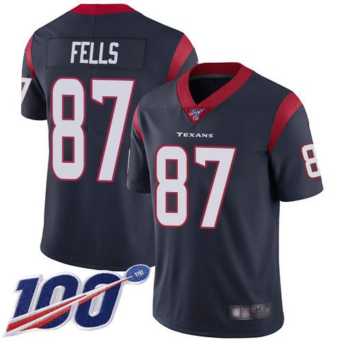 Houston Texans Limited Navy Blue Men Darren Fells Home Jersey NFL Football #87 100th Season Vapor Untouchable->youth nfl jersey->Youth Jersey
